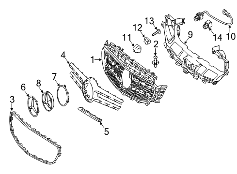 Grille Diagram for 213-888-01-23-64