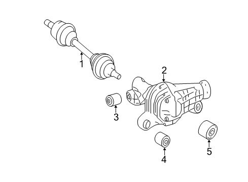 2006 Mercedes-Benz R500 Carrier & Front Axles