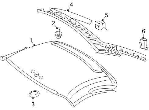 2006 Mercedes-Benz SLK350 Interior Trim - Retractable Top Diagram