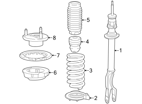 2024 Mercedes-Benz EQE 350+ Struts & Components  Diagram 2