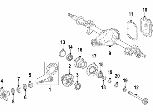 2022 Mercedes-Benz Sprinter 3500XD Rear Axle, Differential, Propeller Shaft