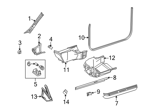 Scuff Plate Diagram for 207-680-50-01-7E94