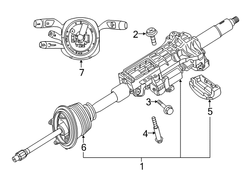 2015 Mercedes-Benz S65 AMG Upper Steering Column