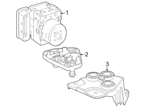 2024 Mercedes-Benz EQS 450+ SUV ABS Components Diagram