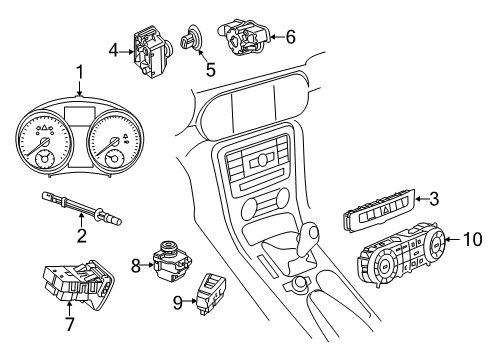 Instrument Cluster Diagram for 172-900-91-12-80