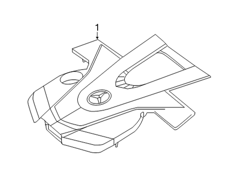 2020 Mercedes-Benz GLC43 AMG Engine Appearance Cover Diagram 2