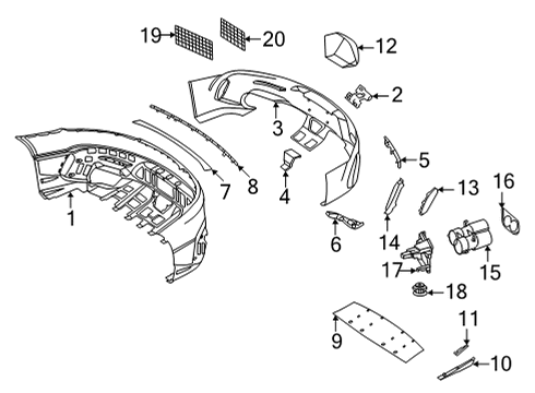 2021 Mercedes-Benz AMG GT Black Series Bumper & Components - Rear Diagram 1