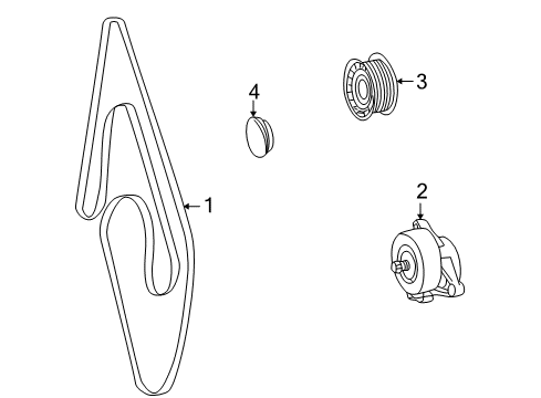 2006 Mercedes-Benz ML500 Belts & Pulleys, Cooling Diagram