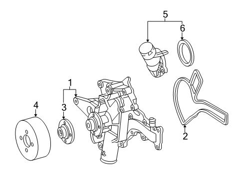 2000 Mercedes-Benz CLK430 Water Pump Diagram