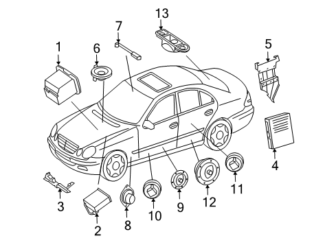 2011 Mercedes-Benz CLS63 AMG Sound System Diagram