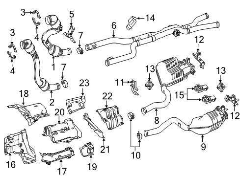 Muffler Diagram for 213-490-01-35