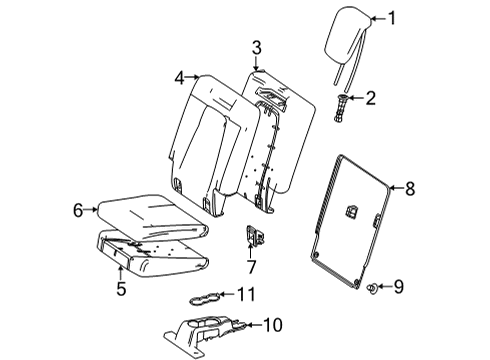 Seat Back Cover Diagram for 247-930-62-00-9D88