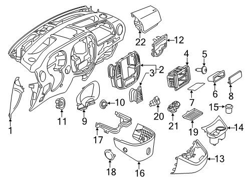 2022 Mercedes-Benz Metris Cluster & Switches, Instrument Panel Diagram 3