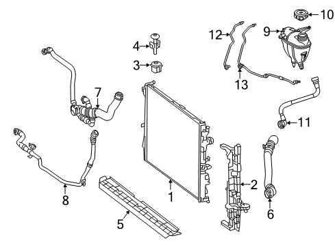 Radiator Side Support Diagram for 099-504-02-00