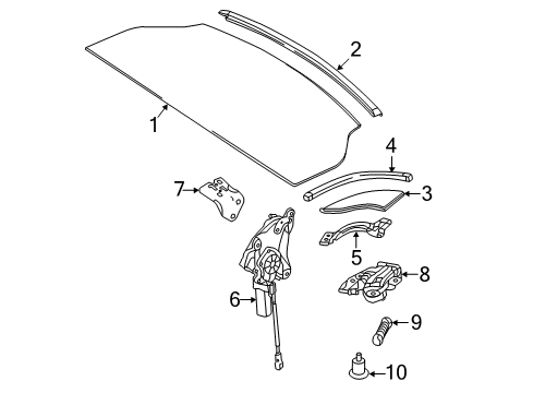 2012 Mercedes-Benz SLK350 Top Cover & Components Diagram