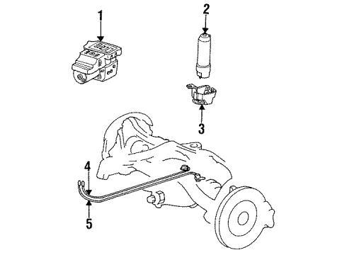 1990 Mercedes-Benz 300CE Anti-Lock Brakes Diagram 4