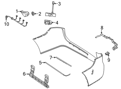 Blind Spot Radar Insulator Diagram for 167-885-57-07