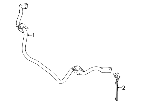 2018 Mercedes-Benz SL450 Stabilizer Bar & Components - Front Diagram