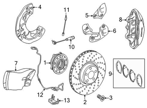 2018 Mercedes-Benz AMG GT R Front Brakes Diagram 1