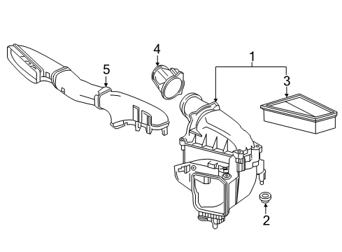 2019 Mercedes-Benz GLA45 AMG Air Intake Diagram 2