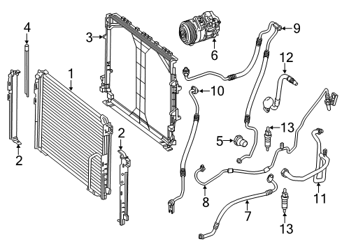 2013 Mercedes-Benz GLK350 Air Conditioner Diagram 1