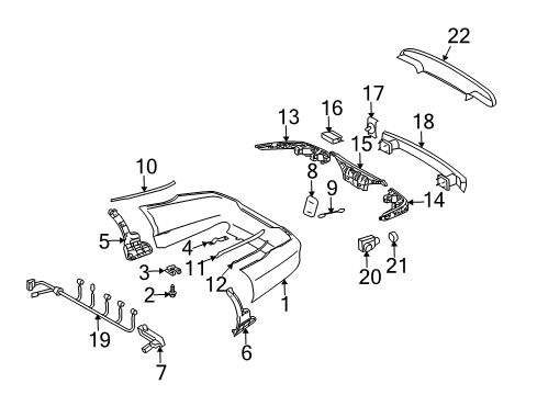 Bumper Cover Diagram for 219-885-07-25