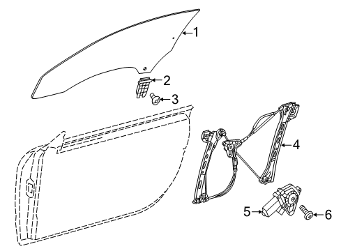 2019 Mercedes-Benz SL550 Quarter Window Diagram 1