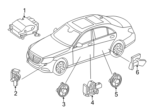 2016 Mercedes-Benz S600 Air Bag Components Diagram 2