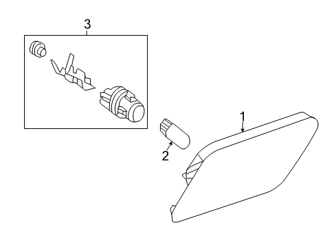 2015 Mercedes-Benz C63 AMG Side Marker Lamps