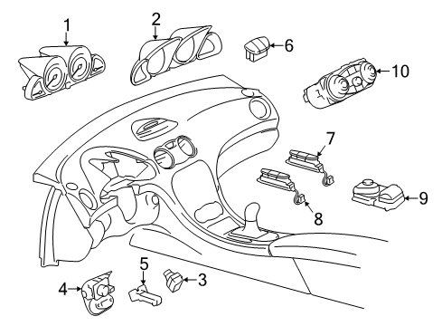 2011 Mercedes-Benz SL550 Switches Diagram 1