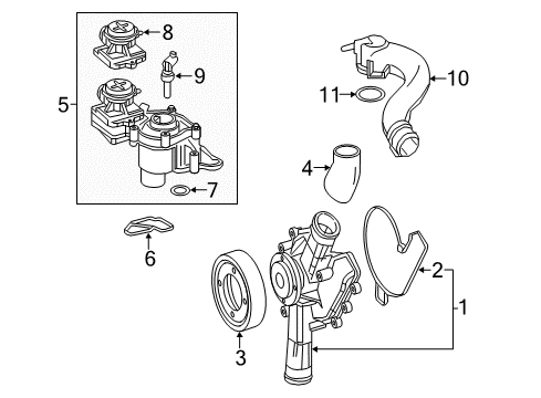 2015 Mercedes-Benz S65 AMG Water Pump