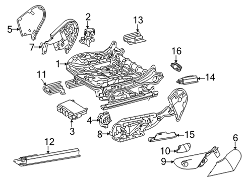 2021 Mercedes-Benz GLS63 AMG Power Seats Diagram 4