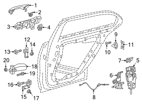 2022 Mercedes-Benz CLA35 AMG Lock & Hardware Diagram 2