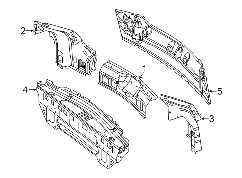 2019 Mercedes-Benz GLE63 AMG S Rear Body Diagram 1