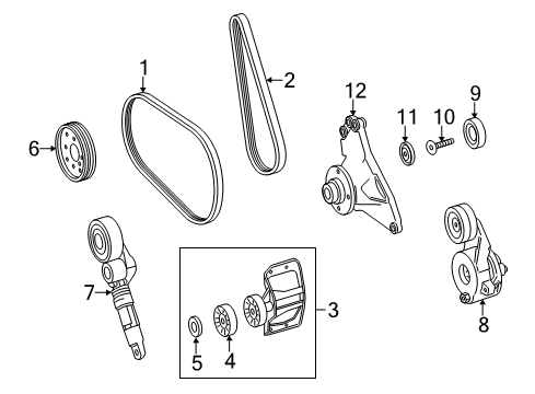 Belt Tensioner Diagram for 642-200-26-70