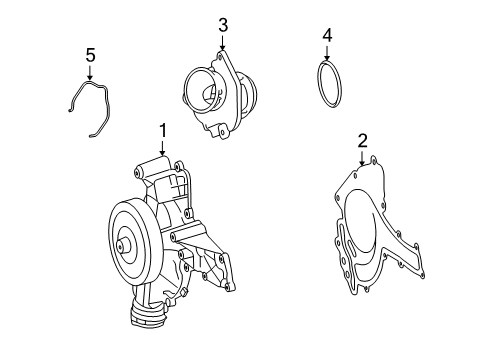 2010 Mercedes-Benz ML450 Water Pump Diagram