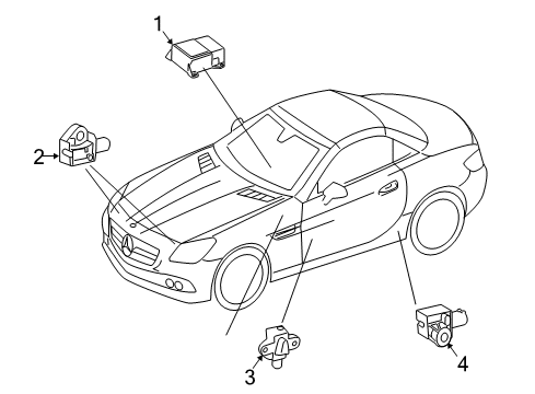 2020 Mercedes-Benz SLC43 AMG Air Bag Components Diagram 2