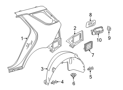 2016 Mercedes-Benz GLE400 Quarter Panel & Components