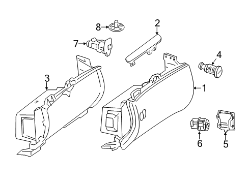 2010 Mercedes-Benz S550 Glove Box Diagram