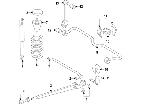 Trailing Arm Diagram for 461-350-00-06