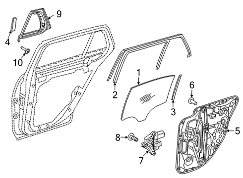 2021 Mercedes-Benz E63 AMG S Rear Door Diagram 3