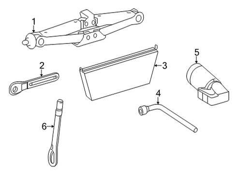 2022 Mercedes-Benz GLA35 AMG Jack & Components Diagram