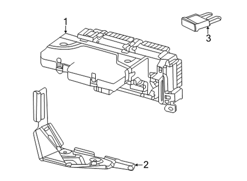 Fuse Box Bracket Diagram for 190-541-01-00