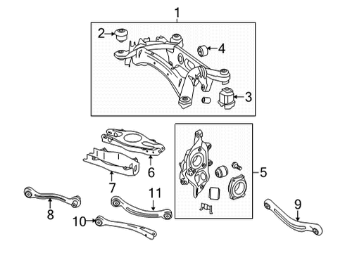 2021 Mercedes-Benz GLC300 Rear Suspension, Control Arm Diagram 3