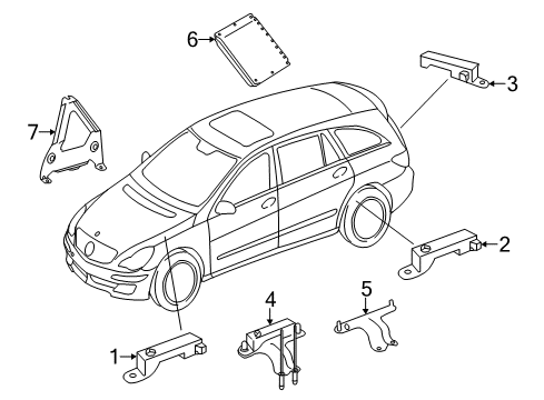 2012 Mercedes-Benz R350 Keyless Entry Components