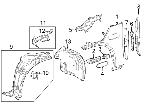 Front Fender Liner Diagram for 296-690-06-00