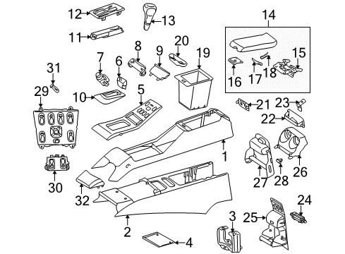 Ashtray Diagram for 163-810-02-30-1434