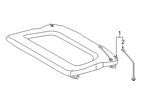 Package Tray Trim Strap Diagram for 247-693-16-00