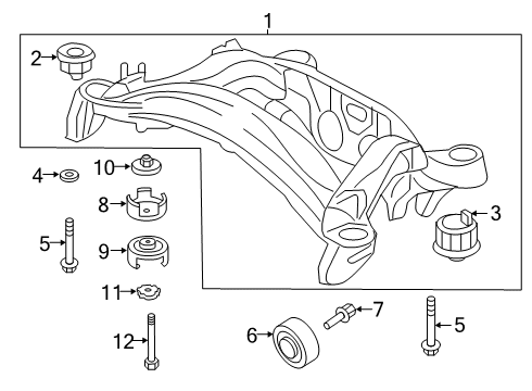 2017 Mercedes-Benz SLC300 Suspension Mounting - Rear Diagram