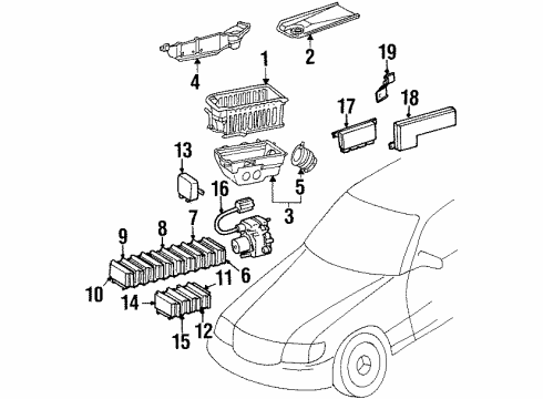 1995 Mercedes-Benz S320 Electrical Components Diagram 1